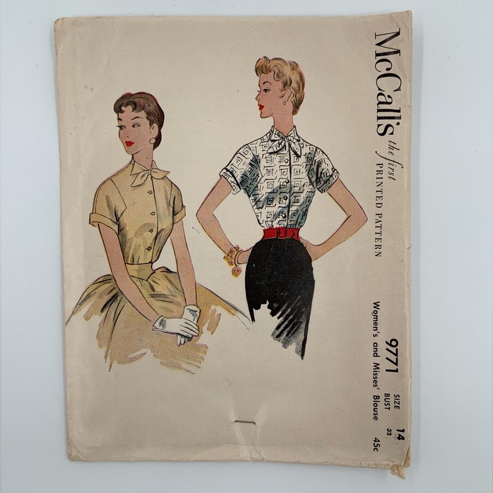 Vintage McCall's Sewing Pattern for Women's and Misses’ Blouse